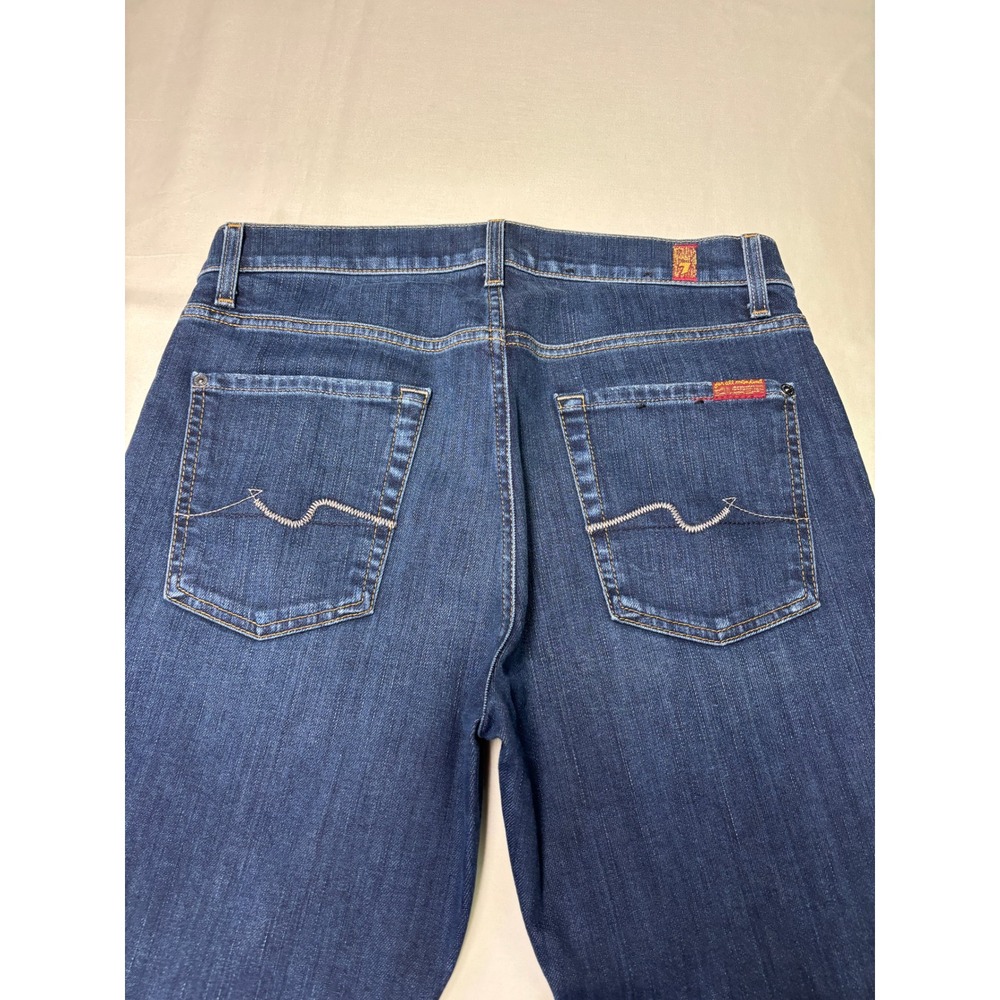 7 For All Mankind Slimmy Luxe Performance Mens Dark Wash Slim Fit Jeans  30X34 - Picture 9 of 14